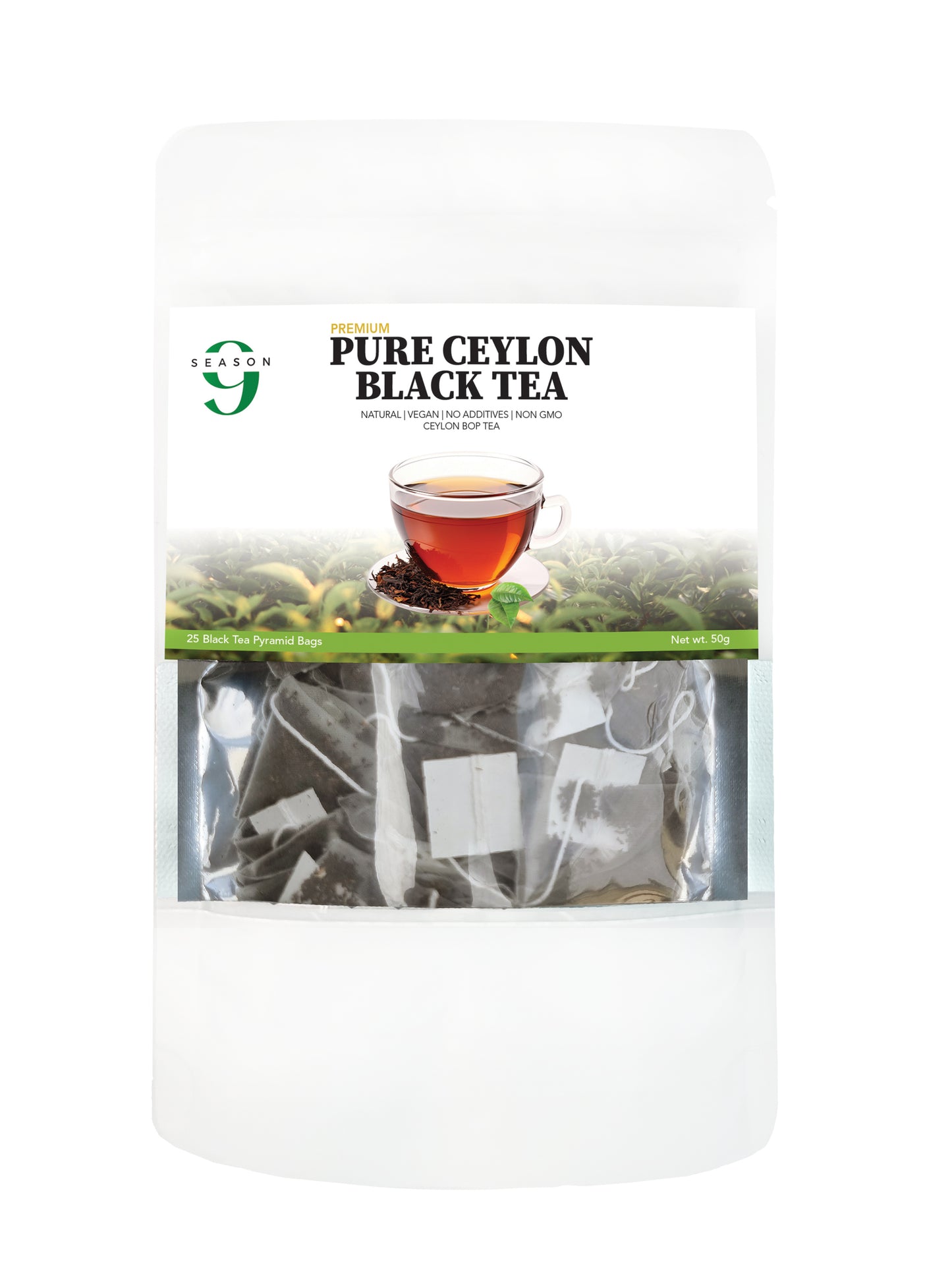 Pure Ceylon BOP Orange Pekoe Tea Black -Tea Bags 25